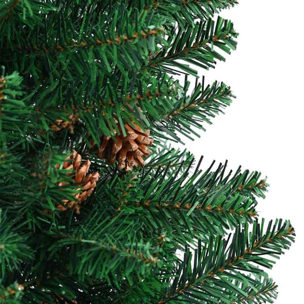 Smal julgran Grön 180 cm PVC och solid furu