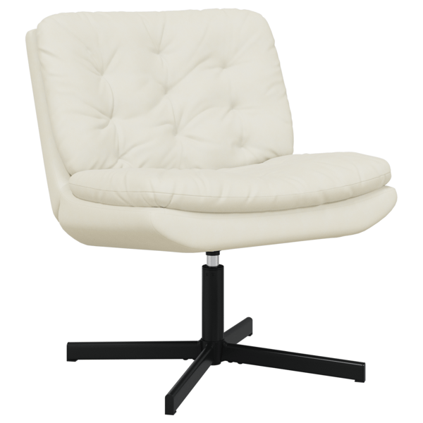 Svängbar Avkopplingsstol Kräm 63 x 75 x 76 cm Sammet