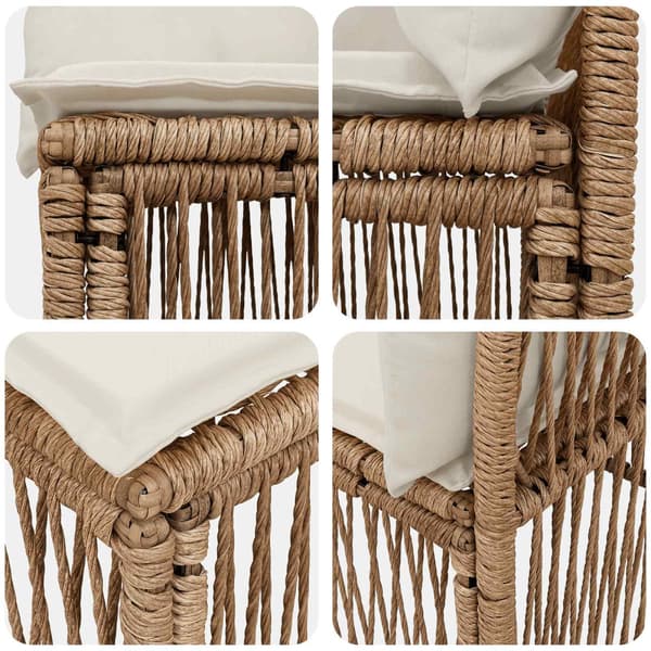 Trädgårdsoffset 12 pcs Beige konstrotting