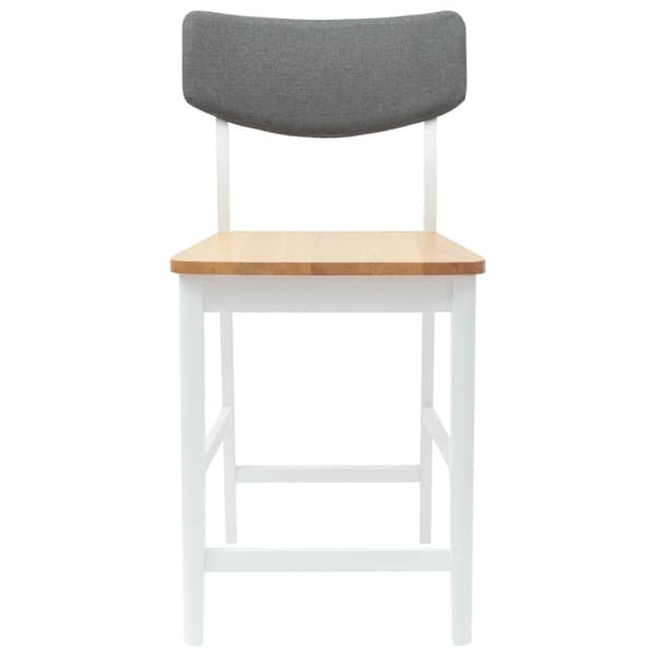 Matstolar 2 pcs Vit 48 x 49 x 95 cm Massiv Gummiträ