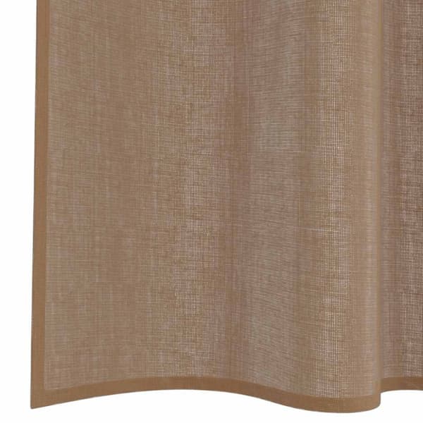 Voile gardiner med stångfickor 2 st ljusbrun