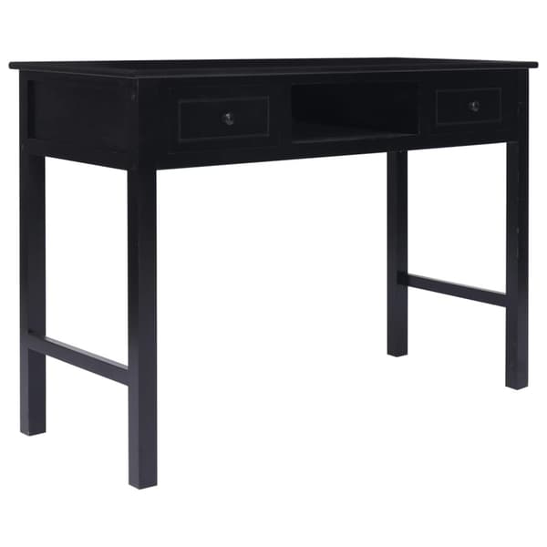 Skrivbord svart 110x45x76 cm trä