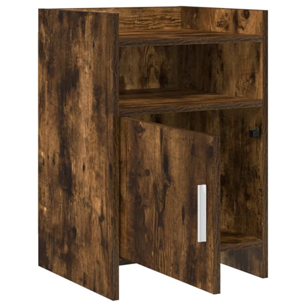 Sängbord 2 pcs Rökt ek 40 x 36 x 60 cm Konstruerat trä