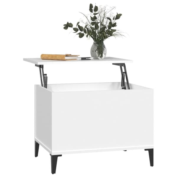 Soffbord vit 60x44,5x45 cm konstruerat trä