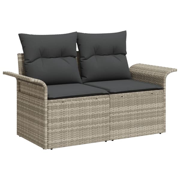 Trädgårdsoffset 8 st Poly rattan