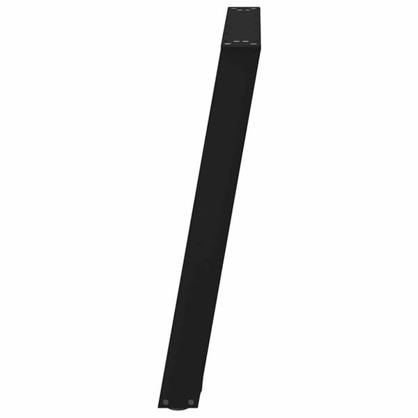 Matbordsben U-formade 2 st svarta 80x(72-73) cm stål