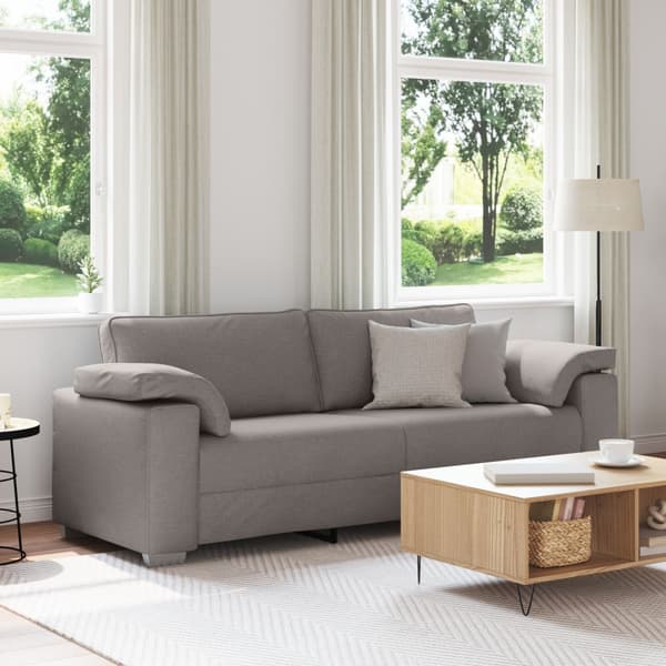 3-Sits soffa Taupe 220 cm tyg