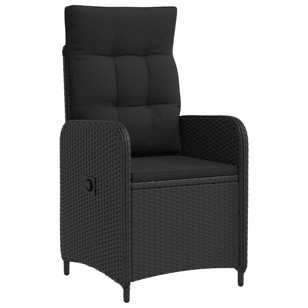 Soffbord Set med kudde 5 pcs PE rotting och pulverlackerad stål
