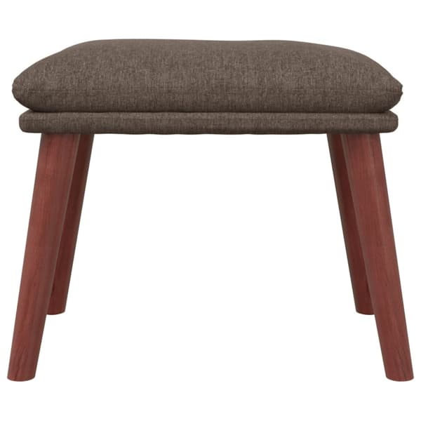 Vilstol med fotpall taupe tyg