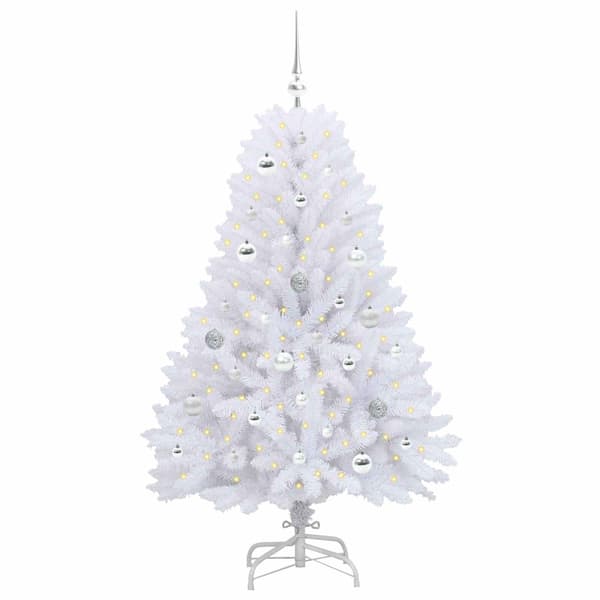 Plast Hingad Julgran Vit 150 cm PVC och stål