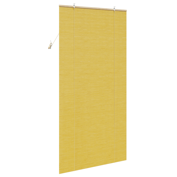 Rullgardin med gardiner Gul 100 x 220 cm Bambu