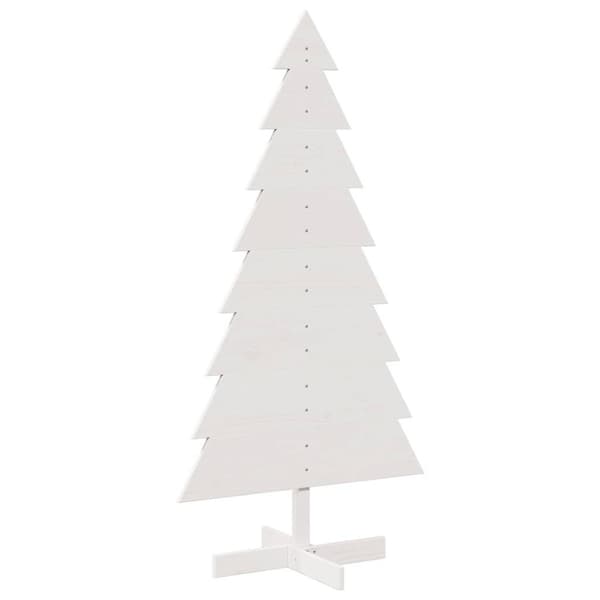 Julgran trä vit 150 cm massiv furu