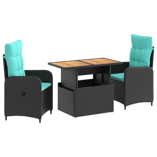 Utomhusmatbord 3 pcs konstrotting