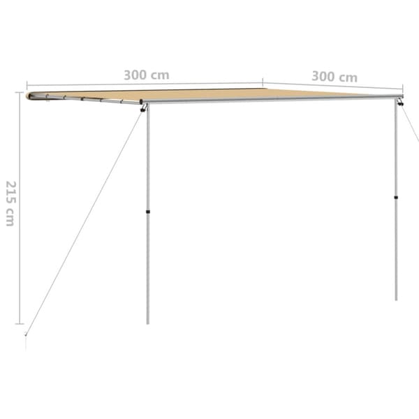 Husvagnsmarkis 3x3x2,15 m beige
