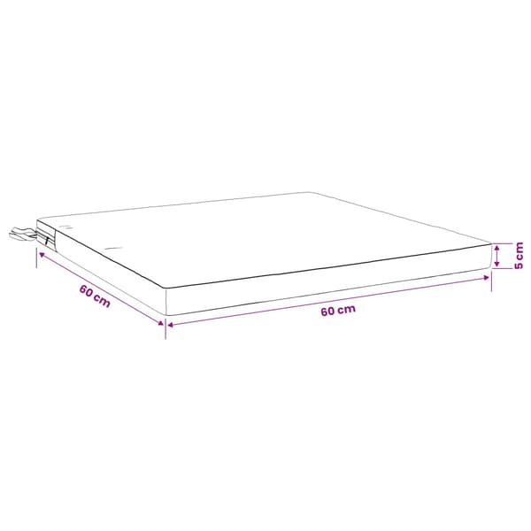1-delad Sittdyna SOEST 100% Polyester Bladdesign 60 x 60 x 5 cm