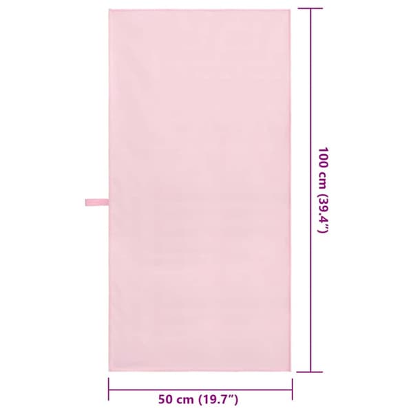 Sporthanddukar 2 pcs Rosa 100 x 50 cm Polyester och polyamid