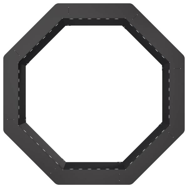 Eldstad ring Svart 60 x 60 x 25 cm Stål