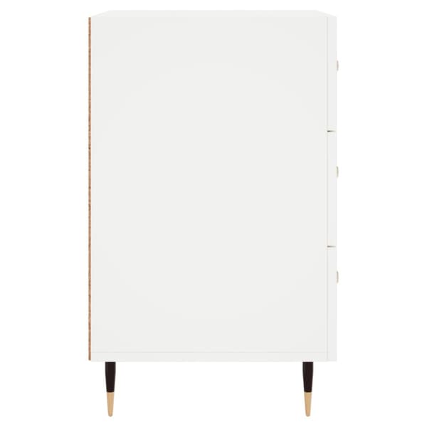 Sängbord vit 40x40x66 cm konstruerat trä