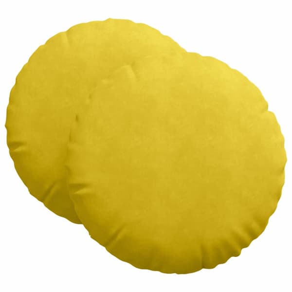 Sittkuddar 2 pcs Gul Ø 80 x 29 cm Sammet