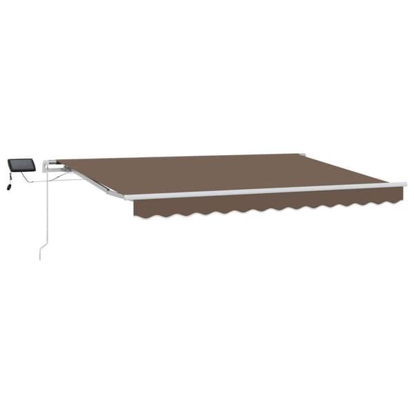 Utfällbar markis Taupe 450 × 300 cm Tyger och Stål
