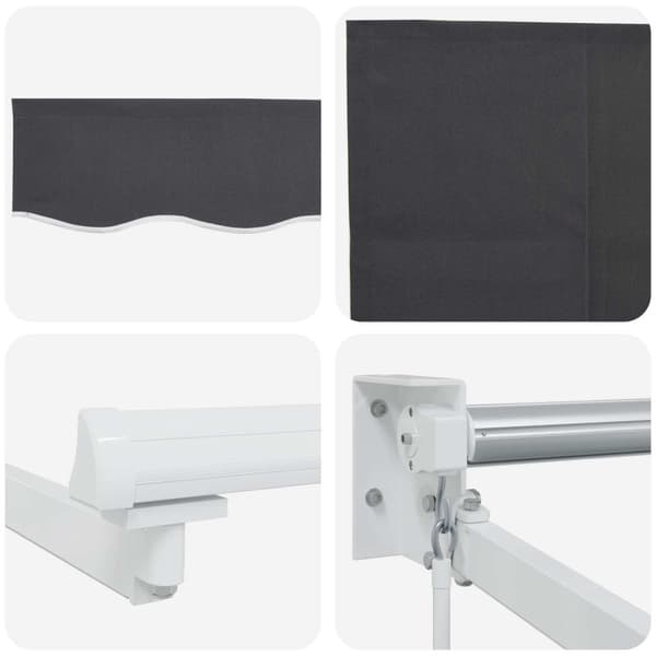 Manuell utdragbar markis med LED-lampor 4 x 2 m