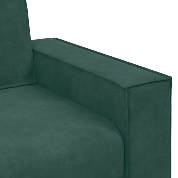 Soffa 2-sits mörkgrön 160x78x84 cm sammet