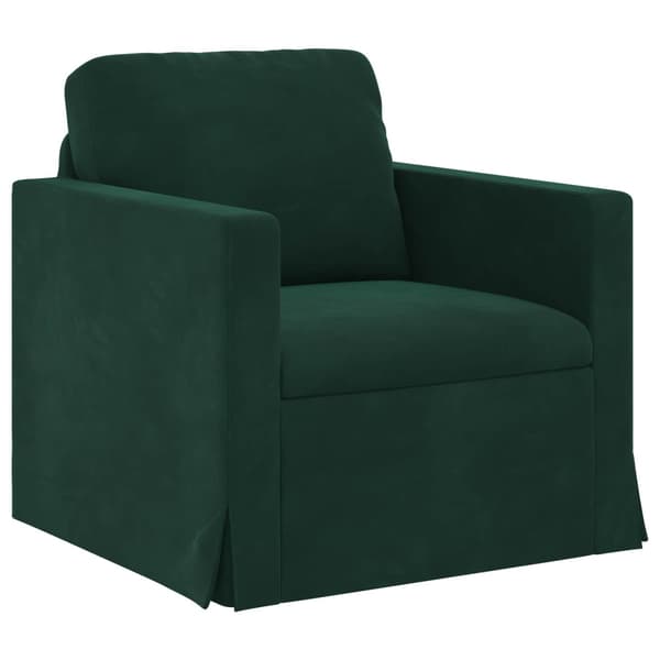 Soffset 2 pcs Mörkgrön 138 x 78 x 80 cm Sammet