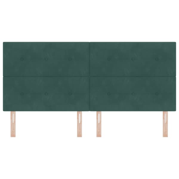 Huvudgavel Mörkgrön 200 cm Sammet