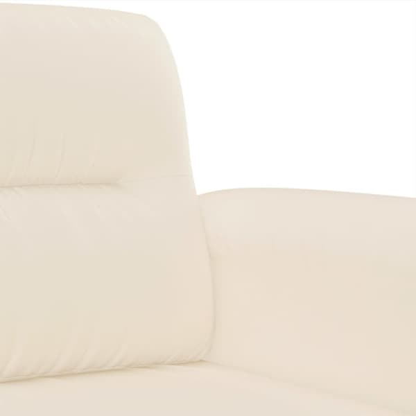 Soffgrupp med kuddar 3 delar beige mikrofibertyg