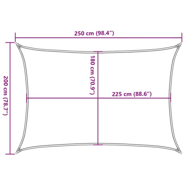 Solsegel 160 g/m² mörkgrön 2x2,5 m HDPE