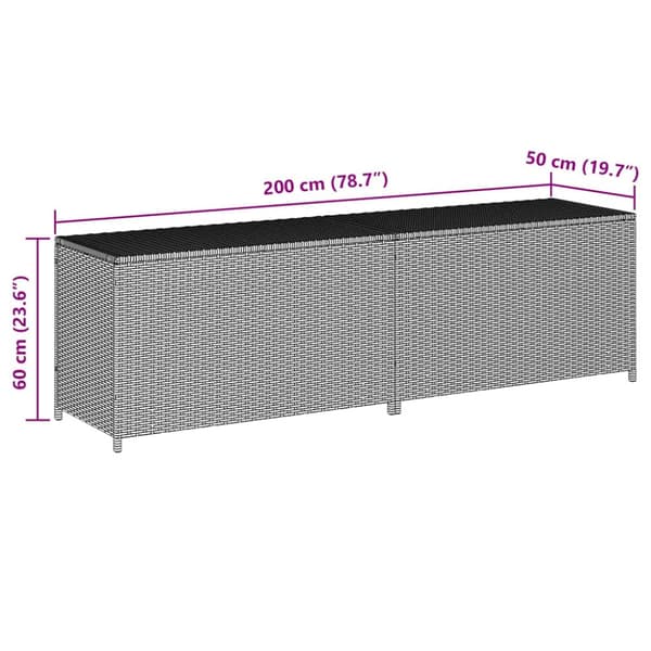 Dynbox konstrotting 200x50x60 cm brun