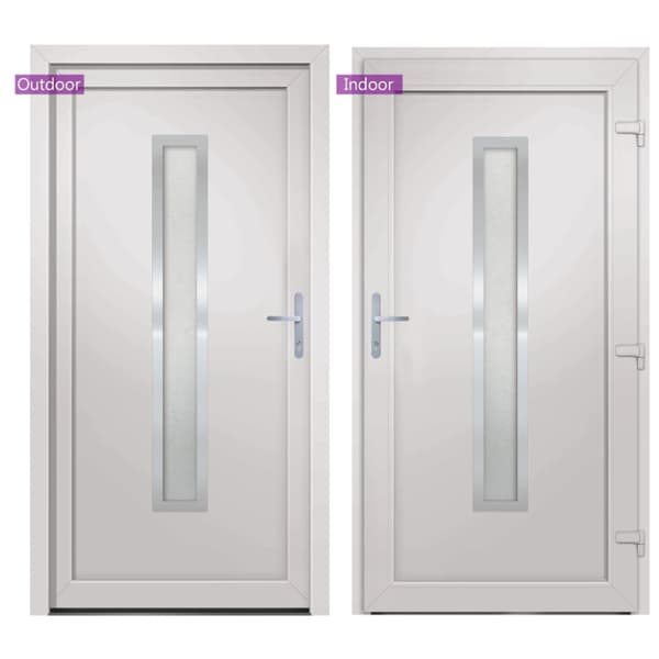 Ytterdörr vit 108x208 cm PVC