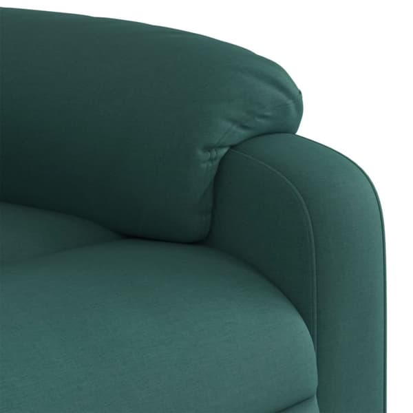 Reclinerfåtölj mörkgrön tyg