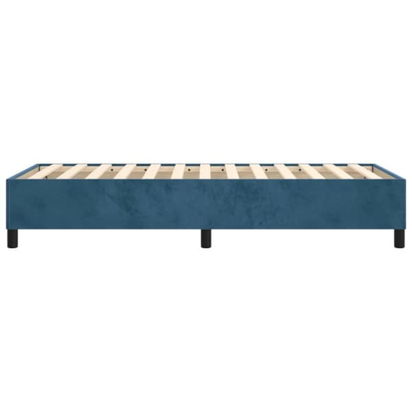 Boxspring-sängram mörkblå 100x200 cm sammet