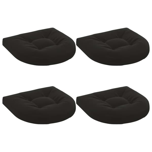 4-delade Sittdynor 4 st 100% Polyester Svart 45 x 45 x 5 cm
