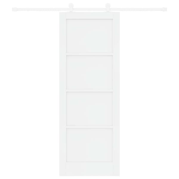 Skjutdörr 78 x 211 cm Konstruerat trä Vit