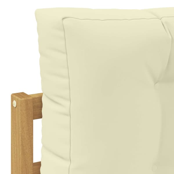 Utomhussoffa Polyester Vit och grädde