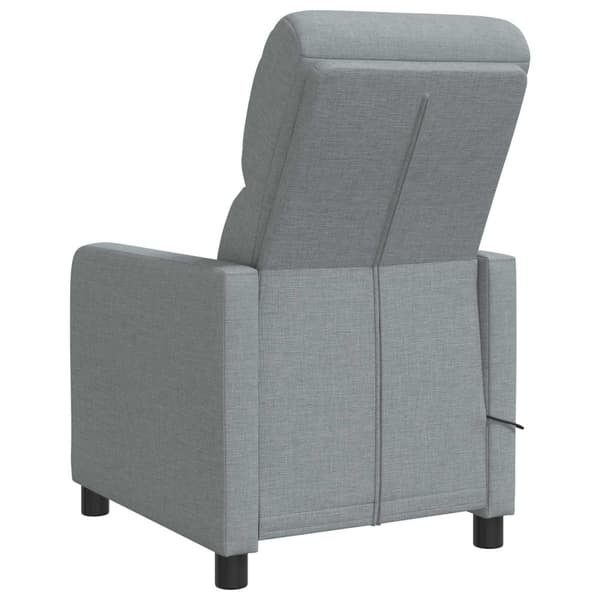 Massagefåtölj Ljusgrå Tyg