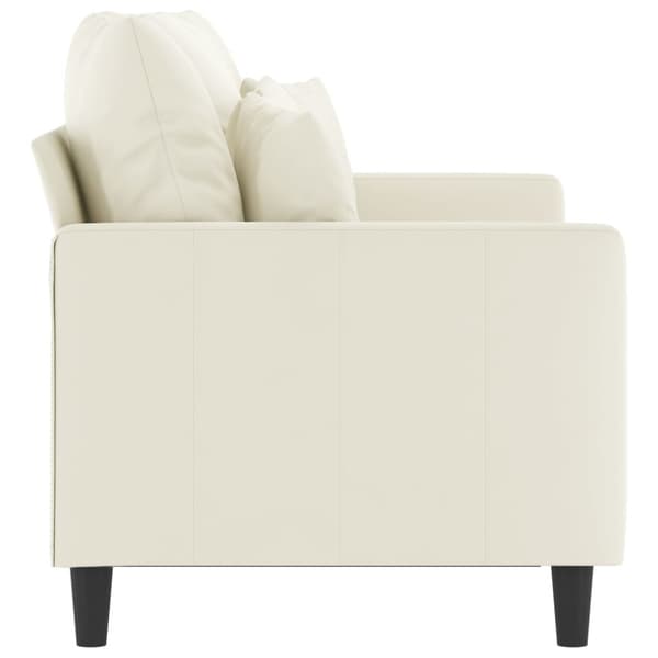 2-sitssoffa gräddvit 120 cm sammet