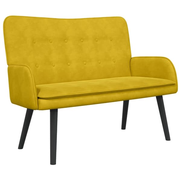 Tvåsitssoffa Gul 115 x 61 x 87 cm Sammet