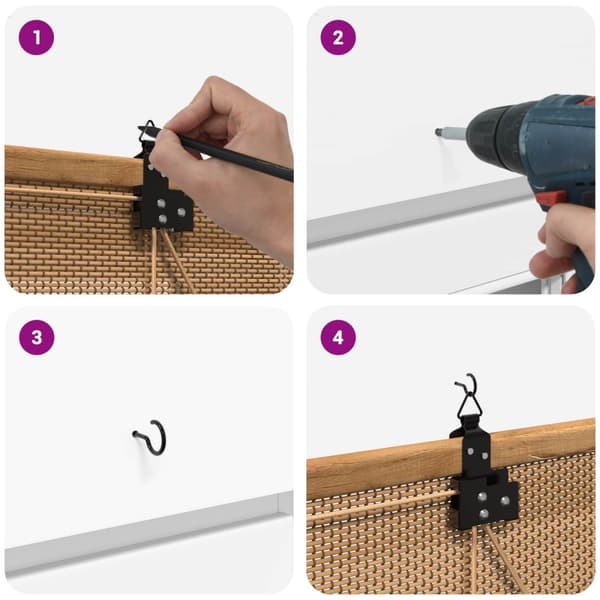 Rullgardin Brun 40 x 160 cm Bambu
