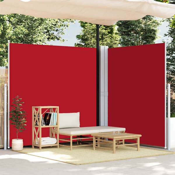 Infällbar sidomarkis 200x600 cm röd