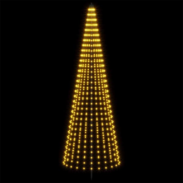 LED Julgran 285 cm 744 LED-lampor Varmvit Järn Svart