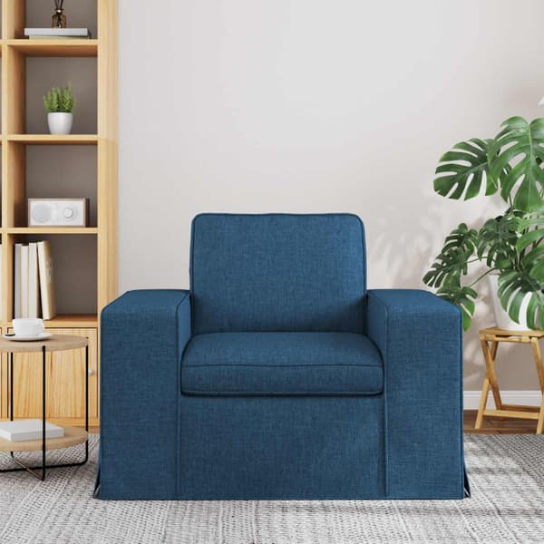 Soffa Blå 103 x 80 x 82 cm tyg