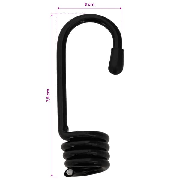 Krokar 100 st Svart 10 mm x 5 cm Stål