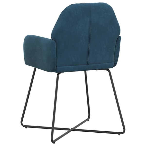 Matstolar 6 pcs Sammet Blå 55 x 50 x 84 cm