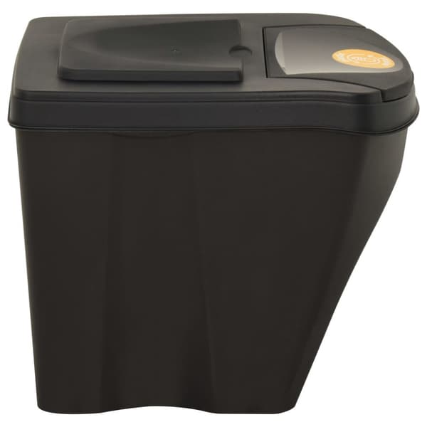 Staplingsbara soptunnor 3 st antracit 75 L