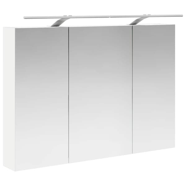 Badrumsmöbelset 6 pcs Vit Konstruerat trä och glas