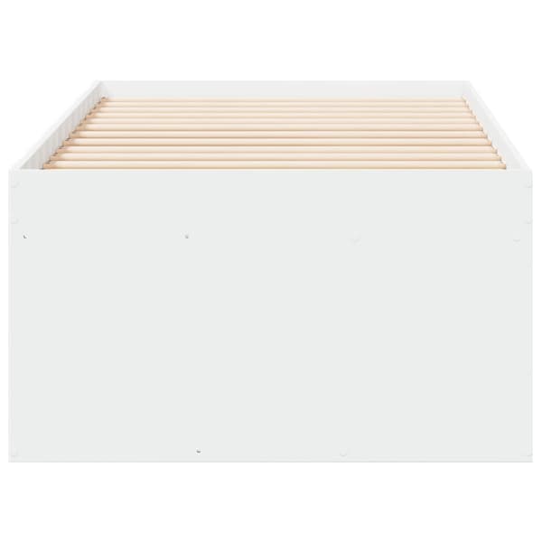 Sängram med förvaring med låda Vit 80 x 200 cm Konstruerat trä