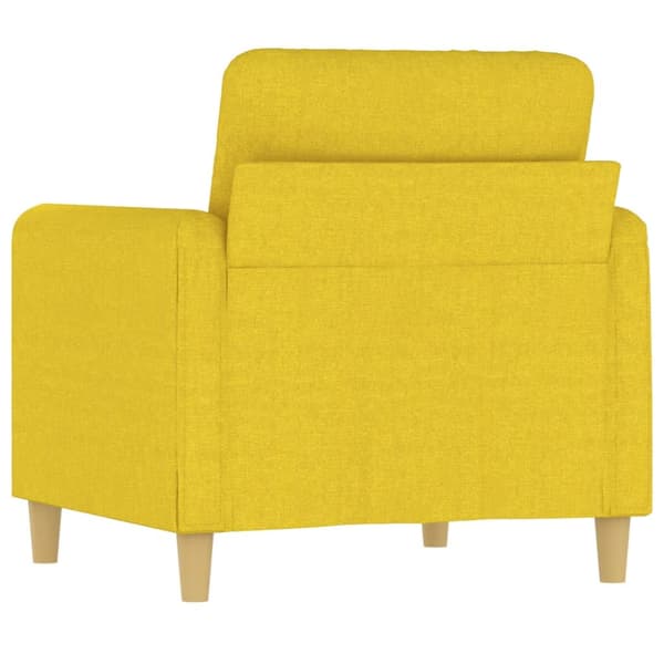 Fåtölj ljusgul 60 cm tyg